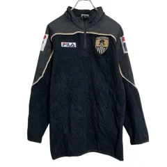 FILA フリースジャケット フィラ キッズ XL ブラック ハーフジップ 防寒 古着卸 アメリカ仕入 a701-6202
