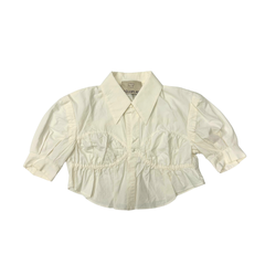 （24SS）TELOPLAN（テーロプラン）　Porter Shirt ショート丈ハーフスリーブシャツ　ホワイト　ポーター　半袖
