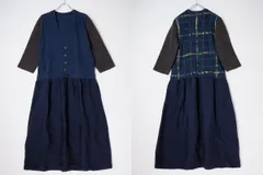 tricot COMME des GARCONSトリコ コムデギャルソン 製品洗い加工 異素材カーディガンドッキングデザインワンピース【M】【LOPA77815】