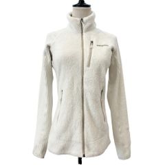 良品 Patagonia パタゴニア W's R2 Jkt スタンドカラー フリースジャケット STY25148 S ホワイト レディース 古着 中古 USED