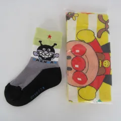 【未使用】アンパンマン タオルとバイキンマン 靴下 （13-19㎝） 2点セット キッズ 子供用