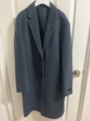 新品タグ付／無印良品／大きいサイズXL／紳士／再生ウール混／ダークグレー／コート Amazon | 無印良品 婦人 再生ウール混ステンカラーコート