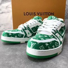 0808　LOUIS VUITTON ルイヴィトン LV トレイナー・ライン スニーカー 1ABFS グリーン 26.5cm　未使用品