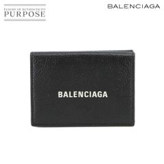 バレンシアガ BALENCIAGA キャッシュ ミニ ウォレット 三つ折り 財布 レザー ブラック ホワイト 594312 90232026