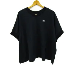 ココラ カットソー シャツ 半袖 未使用 リバーシブル ストレッチ ブランド トップス レディース Fサイズ ネイビー cocora