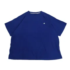 Champion AUTHENTIC チャンピオン 半袖Tシャツ ワンポイント刺繡 ブルー 4XL　B202507