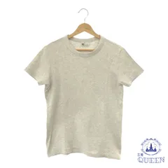 ☆美品 UNIQLO ユニクロ トップス Tシャツ シンプル 半袖 レディース 大きいサイズ グレー L 綿100％ 901-10683 送料無料 古着