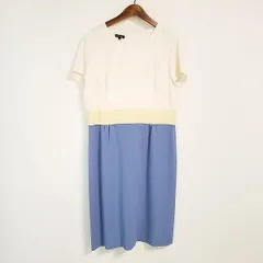 #snc エスカーダ ESCADA ワンピース オフホワイト 水色 黄 バックジップ 半袖 レディース [769967]のサムネイル