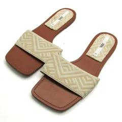 ザラ サンダル フラットシューズ ミュール 靴 レディース 37サイズ ベージュ/ブラウン ZARA 【中古】