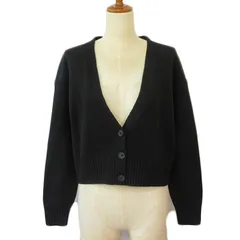 ギャップ GAP カーディガン ニット Vネック コットン XS 黒 ブラック