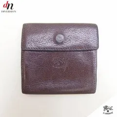 イル ビゾンテ レザー 2つ折り 財布 小銭入れ コインケース BROWN
