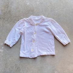 【kids】えり刺繍　長袖カットソートップス