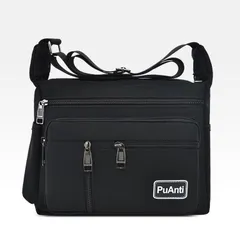 ショルダーバッグ 斜め掛け メンズ メッセンジャーバッグ 大容量  ブラック