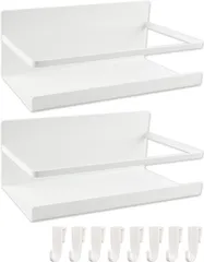 新品 マグネット ラック 浴室用ラック マグネット 調味料ラック 錆びない 強力磁石壁掛け収納ラック お風呂収納 洗濯機 冷蔵庫サイドラック 洗面所 バスルーム キッチン収納棚2個