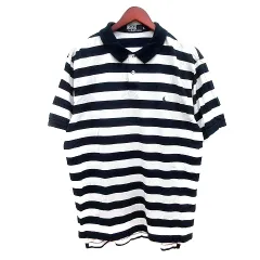 ポロ バイ ラルフローレン Polo by Ralph Lauren ポロシャツ ボーダー 半袖 LL 紺 ネイビー /MNのサムネイル
