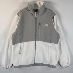 古着 ザ・ノースフェイス THE NORTH FACE フルジップフリースジャケット デナリ ツートン ワンポイント L  ホワイト レディース