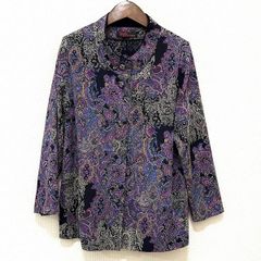 お値下げ‼️Hbalthy SILK シルク 絹 ペイズリー柄 上着大きいサイズ 