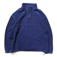 90's エディーバウアー EBTEK ハーフジップ フリース ジャケット (L TALL) 青系 リフレクター 90年代 旧タグ オールド アウトドア　アメリカ古着 USED  ビンテージ ヴィンテージ