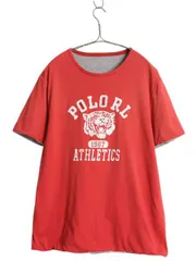 【お得なクーポン配布中!】 ポロ ラルフローレン プリント リバーシブル 半袖 Tシャツ メンズ M 程/ ヴィンテージ モデル タイガー カットソー ダブルフェイス 赤 灰