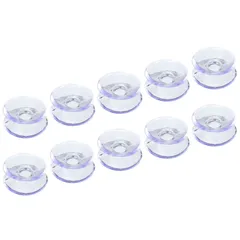 uxcell PVC吸盤 サクションカップ 壁掛けハンガー ガラステーブルトップスペーサー 両面 キッチン用 バスルーム用 20mm直径 30個入り