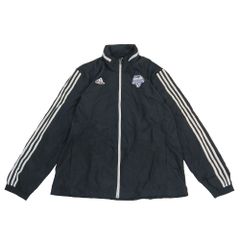 adidas アディダス ナイロンジャケット フルジップ フード付き ブラック XL　B202507