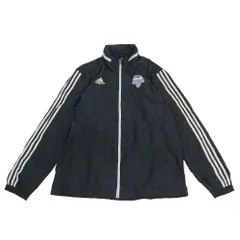 【最終値下げ SALE】adidas アディダス ナイロンジャケット フルジップ フード付き ブラック XL　B202507