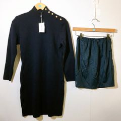 【12/6出品停止】タグ付き GRACE BARNES ワンピース ネイビー ニット 長袖 レディース Mサイズ ペチコート付き