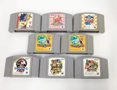 ＃任天堂 Nintendo64 ソフト 8本セット 大乱闘スマッシュブラザーズ/ ゴエモン/ マリオパーティ/ マリオテニス 2本/ 星のカービィ/ チョロQ/ マリオカート【ゲームソフト】【1】