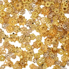 【在庫セール】アソートセット 金古美 ゴールド 50g アクセサリーパーツ シルバー ビーズ (ゴールド) 【京珠堂】座金