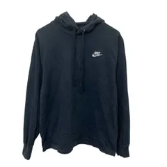 NIKE ロゴスウェット パーカー S ブラック ナイキ プルオーバー カンガルーポケット スポーティー 古着卸 アメリカ仕入 a708-6183