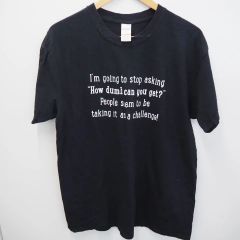 (アメリカ古着)Tシャツ L ブラック ギルダン フロントプリントロゴ