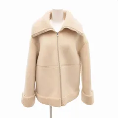 ザラ ZARA フェイクムートンコート ジャケット ジップアップ 裏地 ボア ショート丈 S 白 ホワイト /HO◇ 0203 ■GY18