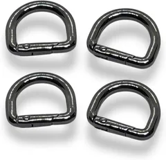 FeasibleSite スマホショルダー用 Ｄカン 後付け 4個(ガンメタル,  内径1.6cm)