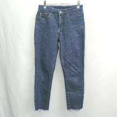 ◇ Θ AZUL BY MOUSSY アズール バイマウジー カットオフ スキニーパンツ サイズ25 ブルー レディース E  【1412090015243】