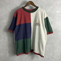 古着 クレイジーパターン 刺繍 キャラクター Tシャツ マルチカラー 
