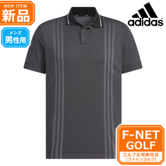 新品 【ブラック/グレー】春 夏 モデル adidas アディダス ゴルフウェア JRU71 ULT365 PRIMEKNIT サイド シームレス ポロシャツ [プライムニット ストレッチ性 快適な着用感] （メンズ）☆