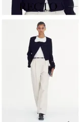 RECTO♡レクト♡ガーブネックジャケット新品♡神崎恵 神崎恵着用RECTOレクトカーブドネックジャケットブラック黒size S