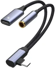 TypeC to3.5mmイヤホン変換ケーブル マルチアダプター 急速充電 軽量高耐久 通話音量調整 iPhone iPad対応