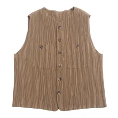 美品　希少　ISSEY MIYAKE イッセイミヤケ シワ加工 ジレ ベスト ISSEY MIYAKE - ISSEY MIYAKE イッセイミヤケ シワ加工 ジレ