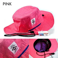 サファリハット メンズ 釣り 帽子 ハット レディース SUNS(サンズ) 撥水 NEK H-051 大きいサイズあり キッズ 子供 UVカット アドベンチャーハット 父の日 贈り物 プレゼント ユニセックス アウトドア PINK(H_051)