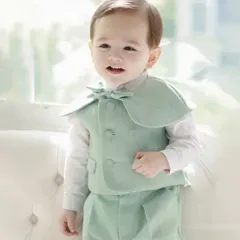 5点セット 男の子 ベビー フォーマル スーツ ジャケット ケープ 韓国子供服風 80 90