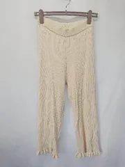 ◇ Θ BEAMS HEART ビームスハート リブニット イージー パンツ クリーム系 レディース E  【1411070013507】