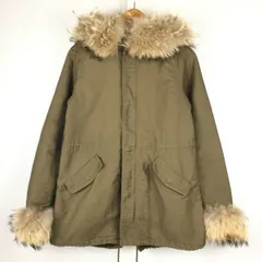 natural beauty basic/ナチュラルビューティー　ファー付きモッズコート　レディースS　カーキ/オリーブ　管NO.A17-19