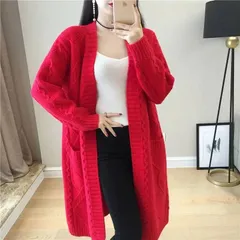 ニットカーディガン 秋冬 レディース ケーブル編み 前開き コート 柔らかい ニット ロング丈 セーター かーディガン ロングニット リブ 長袖 羽織り マキシ丈 フェミニン ロングセーター 暖かい #llx156