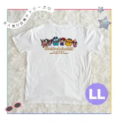 286.新品タグ付き♡大人気♡ 日焼けサンリオ 集合 Tシャツ  LL ホワイト ♡ クロミ マイメロ マイメロディー キティ ハローキティ ポムポムプリン ハンギョドン ポチャッコ サンリオ sanrio