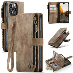 iPhone14/14Pro/14Plus/14ProMaxレザーケース手帳型カード収納 CaseMe(Brown)