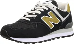 ニューバランス ML574 EO2 スニーカー ブラック/タン ユニセックス クラシックデザイン 快適クッション