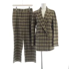 ロペピクニック ROPE Picnic セットアップ テーラードジャケット ワイドパンツ チェック 38 ベージュ 黒 ブラック GDV-50030-B /RO