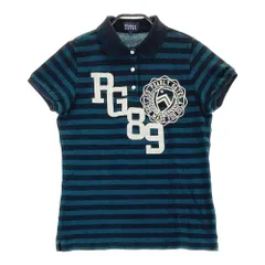 サイズ：1 PEARLY GATES パーリーゲイツ  半袖ポロシャツ ボーダー柄 グリーン系 [240101249730]# ゴルフウェア レディース ストスト