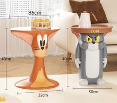 トムとジェリー TOM and JERRY トム サイドテーブル 40cm トムとジェリー Tom and Jerry サイドテーブル ローテーブル 高